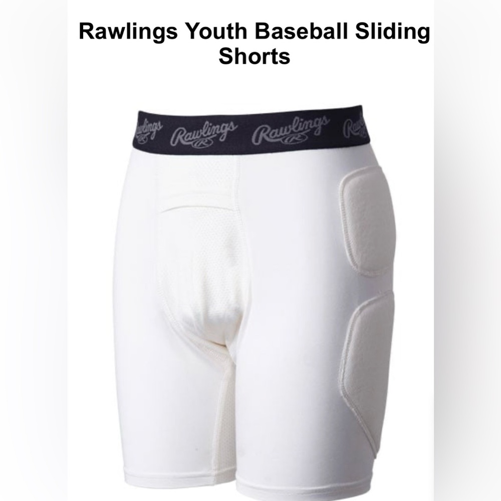 Rawlings Youth Lg Baseball Sliding Shorts NWT